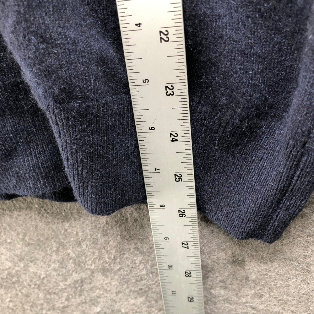 Black Brown 1826 Mens Small Navy Blue 100% 2-Ply Cashmere Crewneck Sweater - Picture 5 of 9